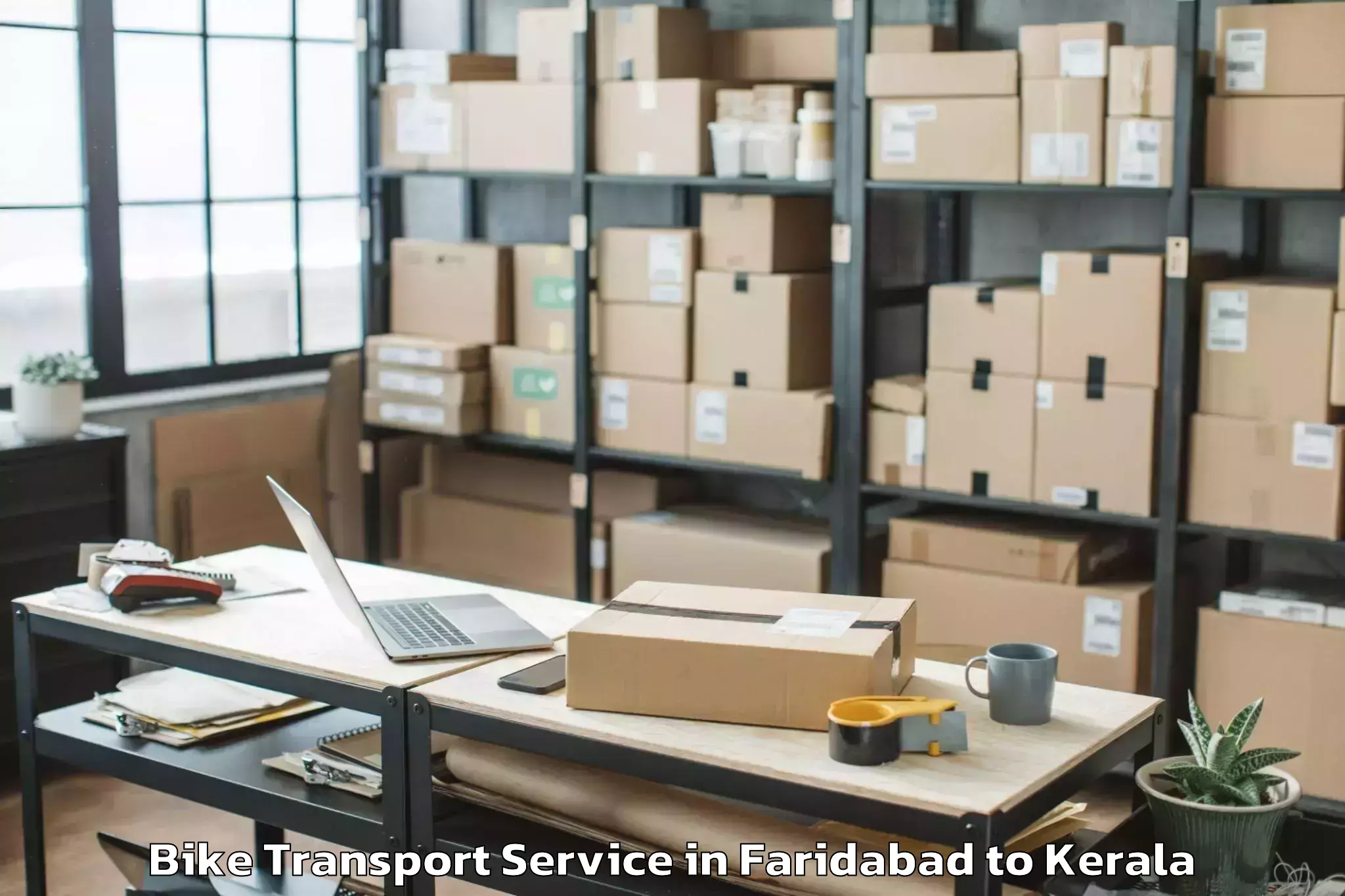 Reliable Faridabad to Adur Kla Bike Transport